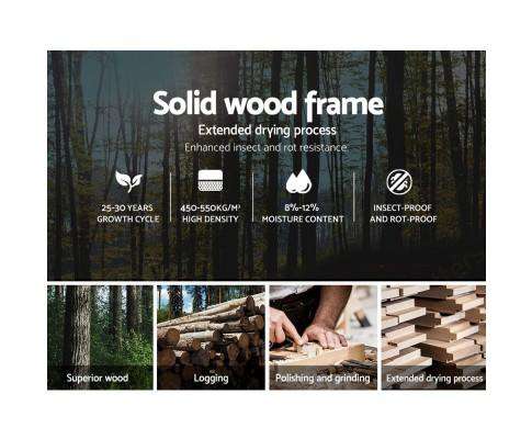 Upholstered Fabric Headboard - Charcoal Artiss