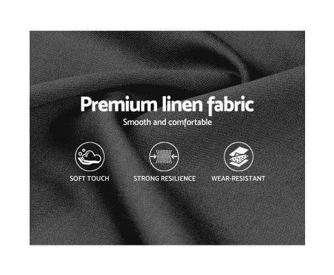 Upholstered Fabric Headboard - Charcoal Artiss