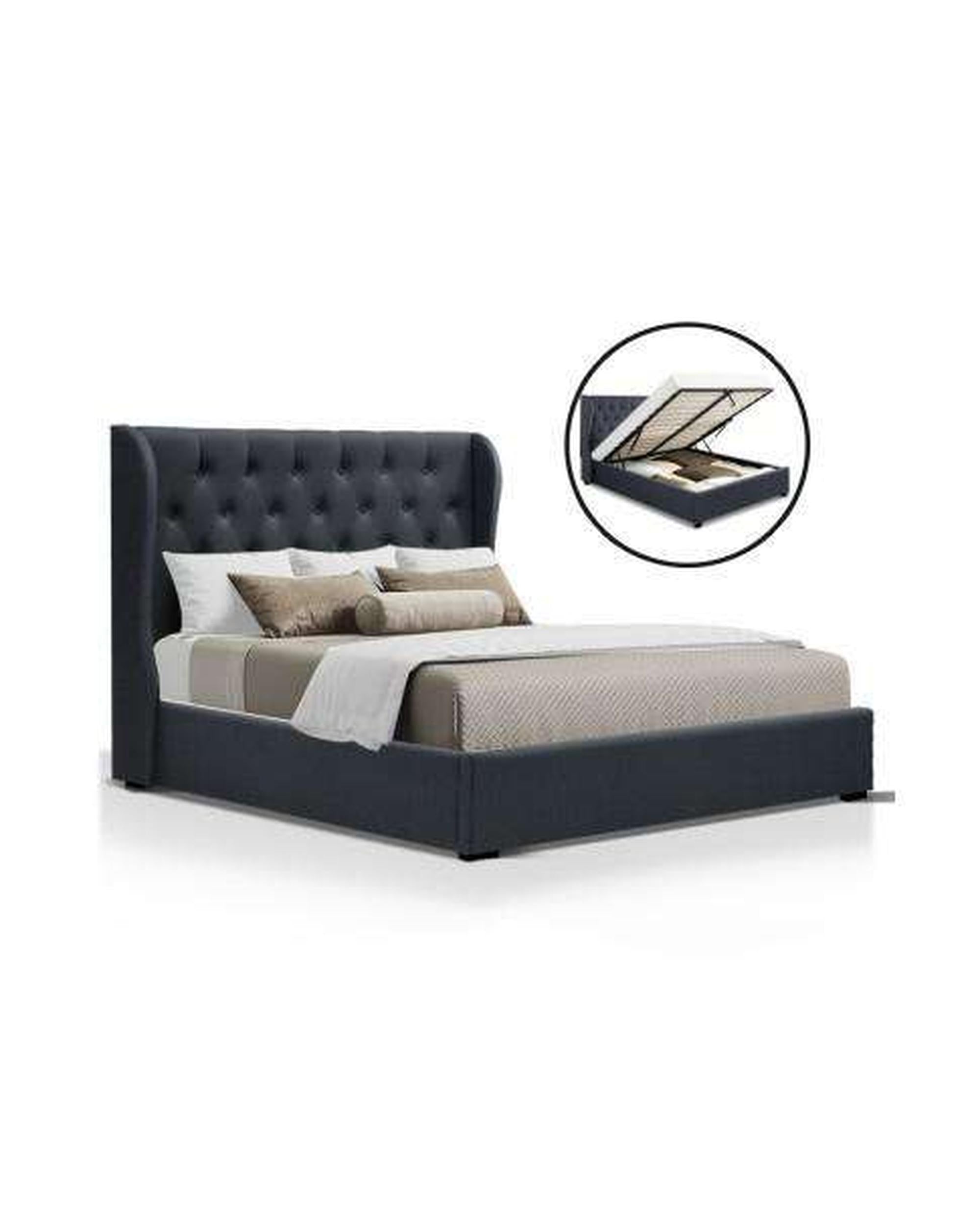 Gas Lift Bed Frame - Charcoal Artiss
