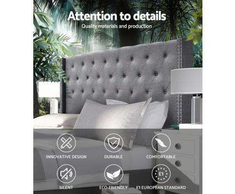 LUCA Bed Head - Dark Grey Artiss