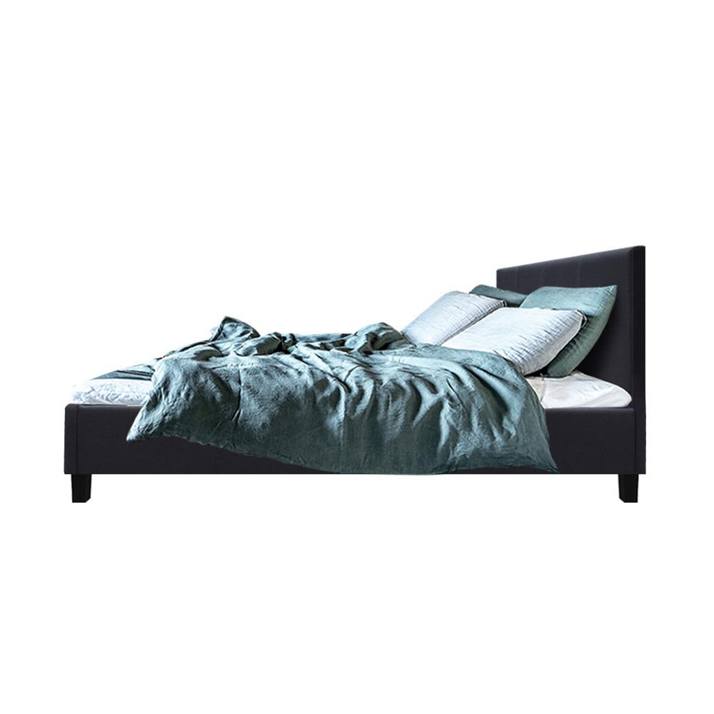 Neo Bed Frame Fabric - Charcoal Double Artiss