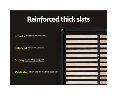 PU Leather Bed Frame Headboard - Black Artiss