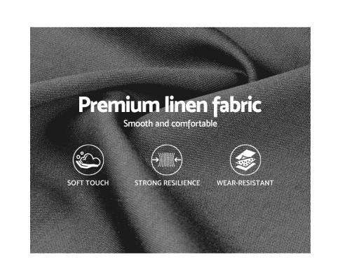 Upholstered Fabric Headboard - Grey Artiss