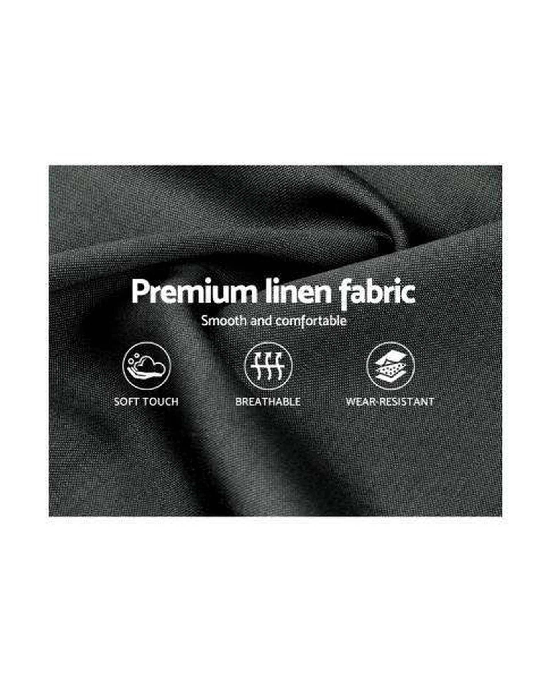 TOKI Storage Gas Lift Bed Frame without Headboard Fabric - Charcoal Artiss