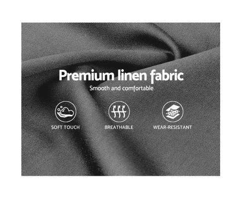 Gas Lift Fabric Bed Frame + Storage - Grey Artiss