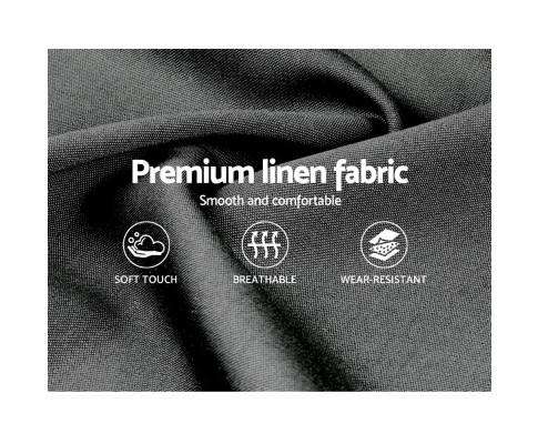 Gas Lift Bed Frame Base Mattress Platform Fabric Wooden Grey WARE Artiss