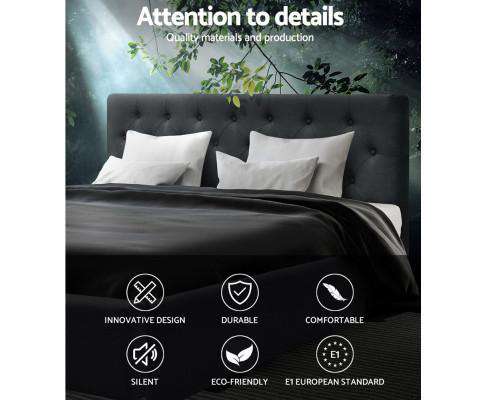 WARE Gas Lift Bed Frame Base With Storage Mattress Charcoal Fabric Artiss