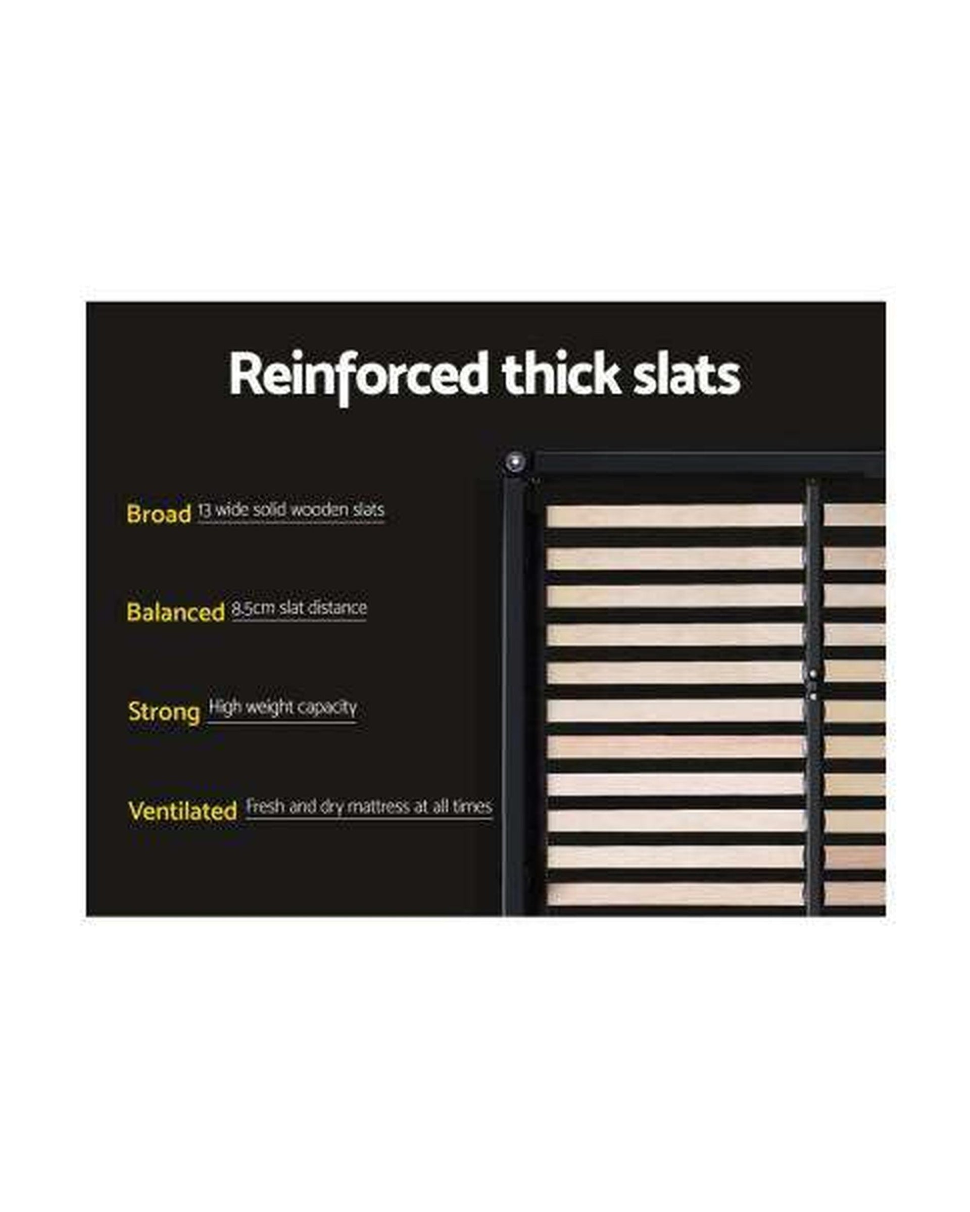 Bed Frame with 4 Storage Drawers AVIO Fabric Headboard Wooden - Grey Artiss