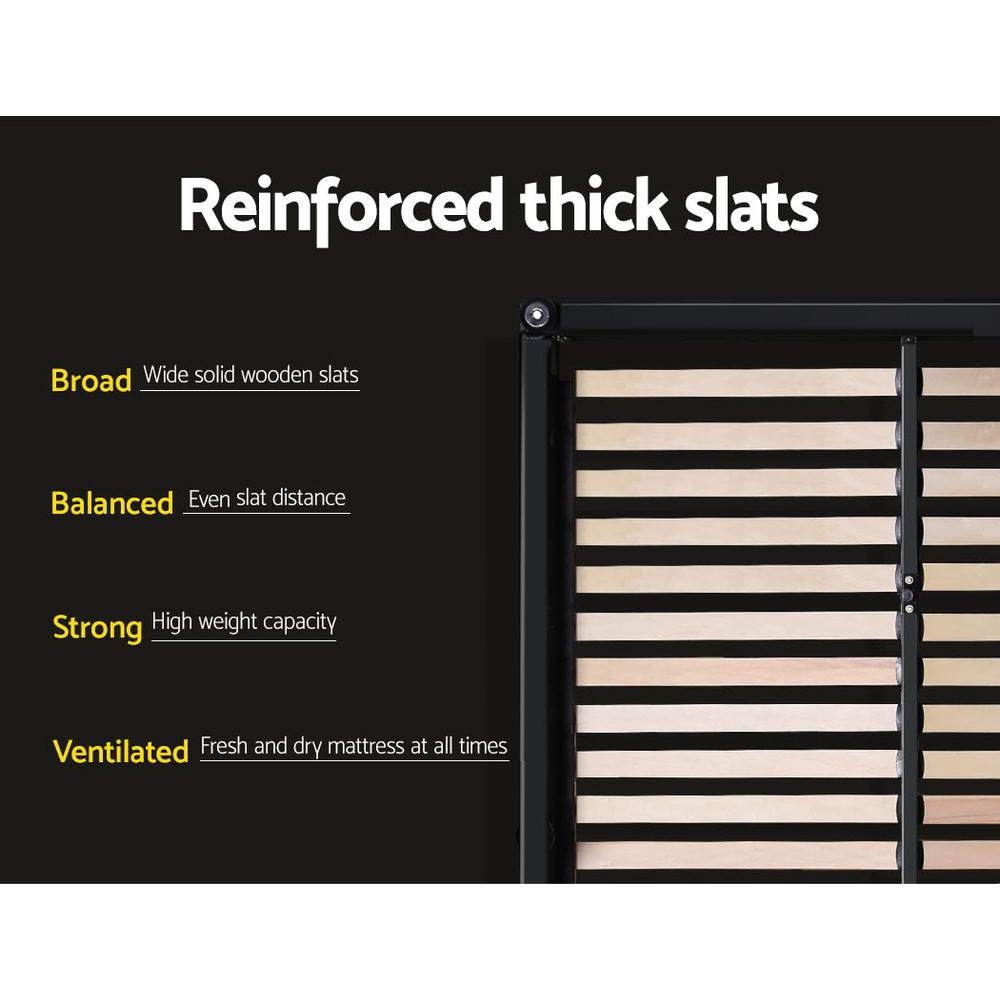 Bed Frame Queen Size Gas Lift Base With Storage Mattress Fabric Lisa Artiss