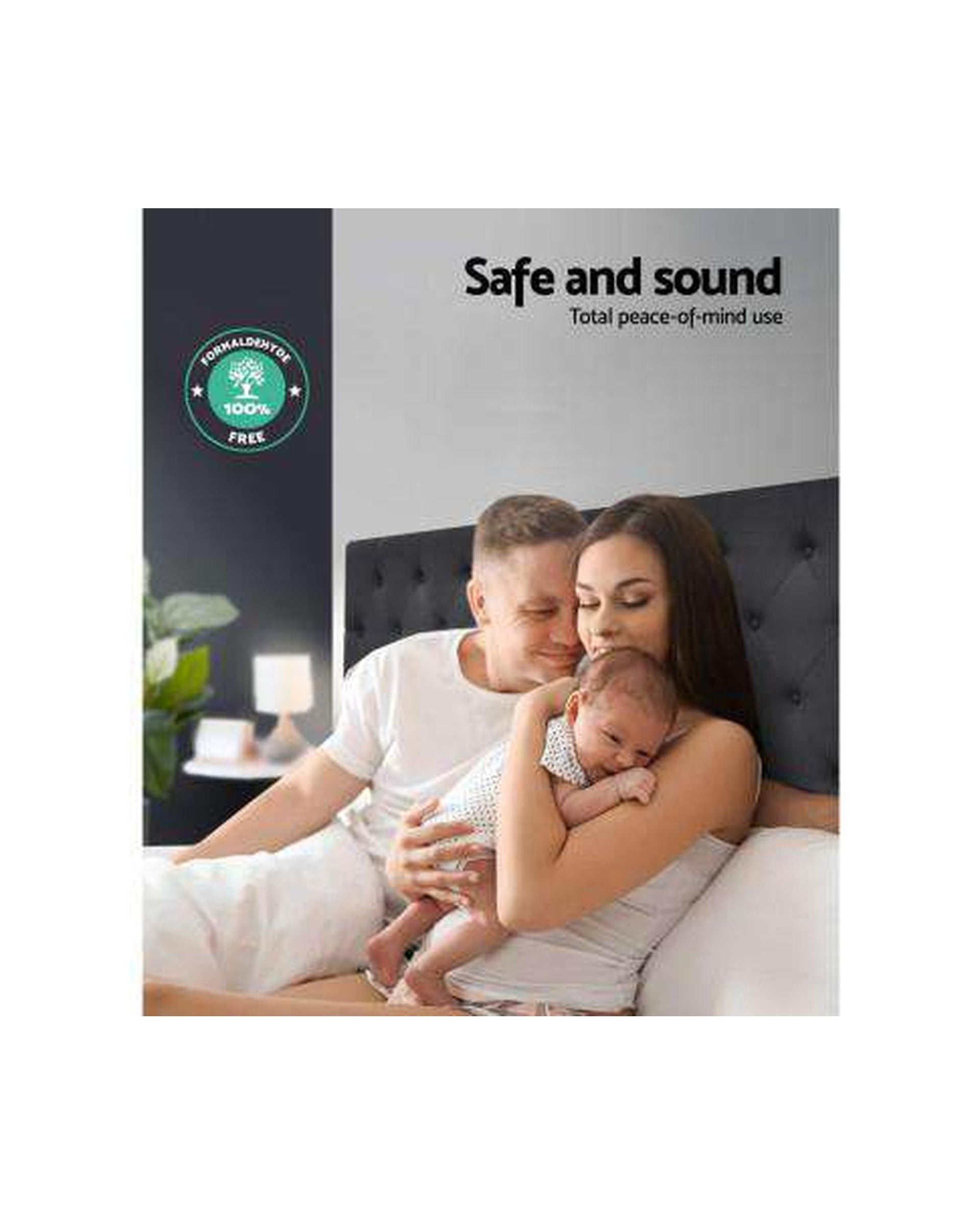 Bed Head Headboard Bedhead Fabric Frame Base CAPPI Charcoal Artiss