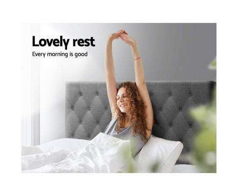 Bed Head Headboard Bedhead Fabric Frame Base CAPPI Grey Big Bedding Australia