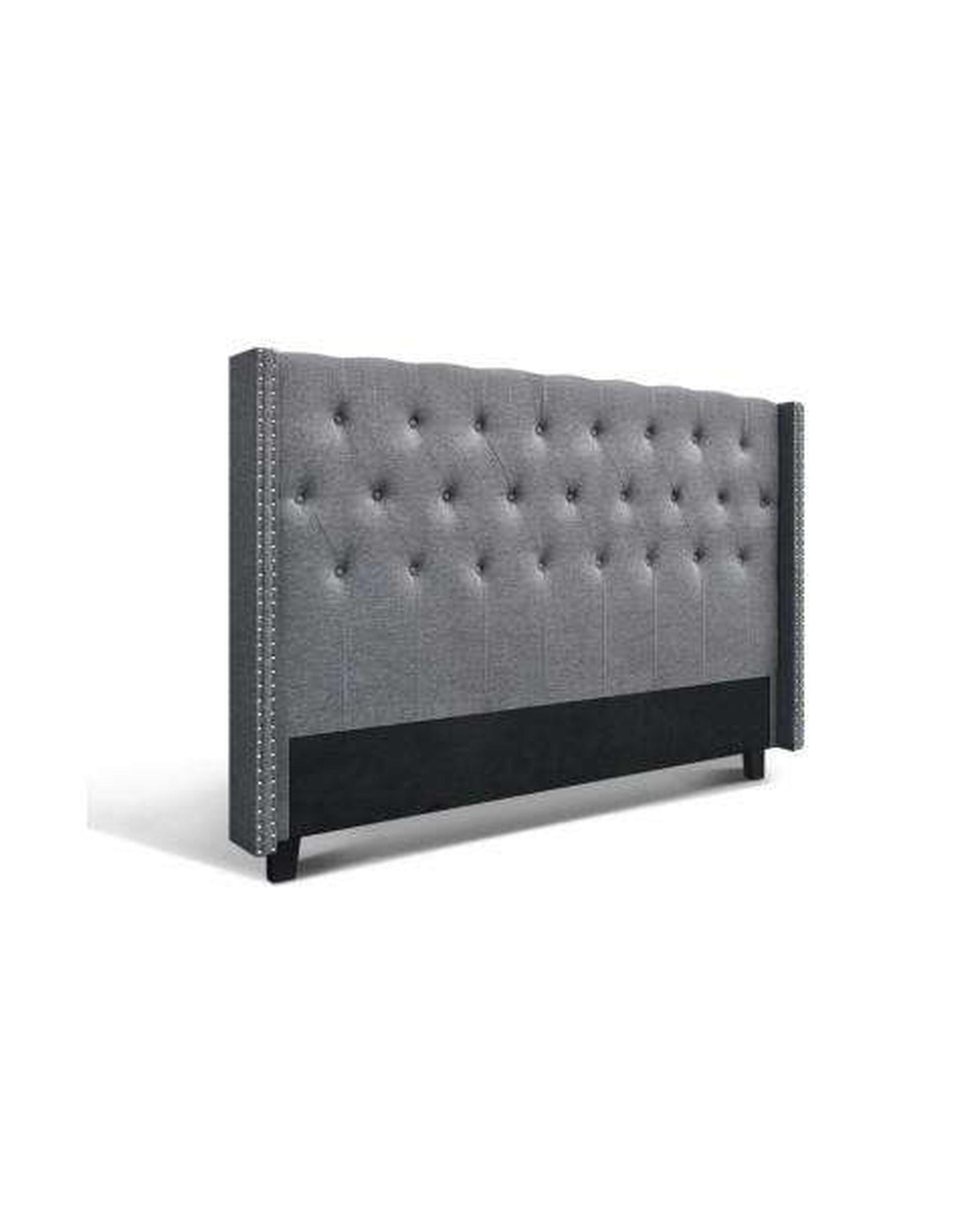 Bed Head Headboard Bedhead Fabric Frame Base Grey LUCA Artiss