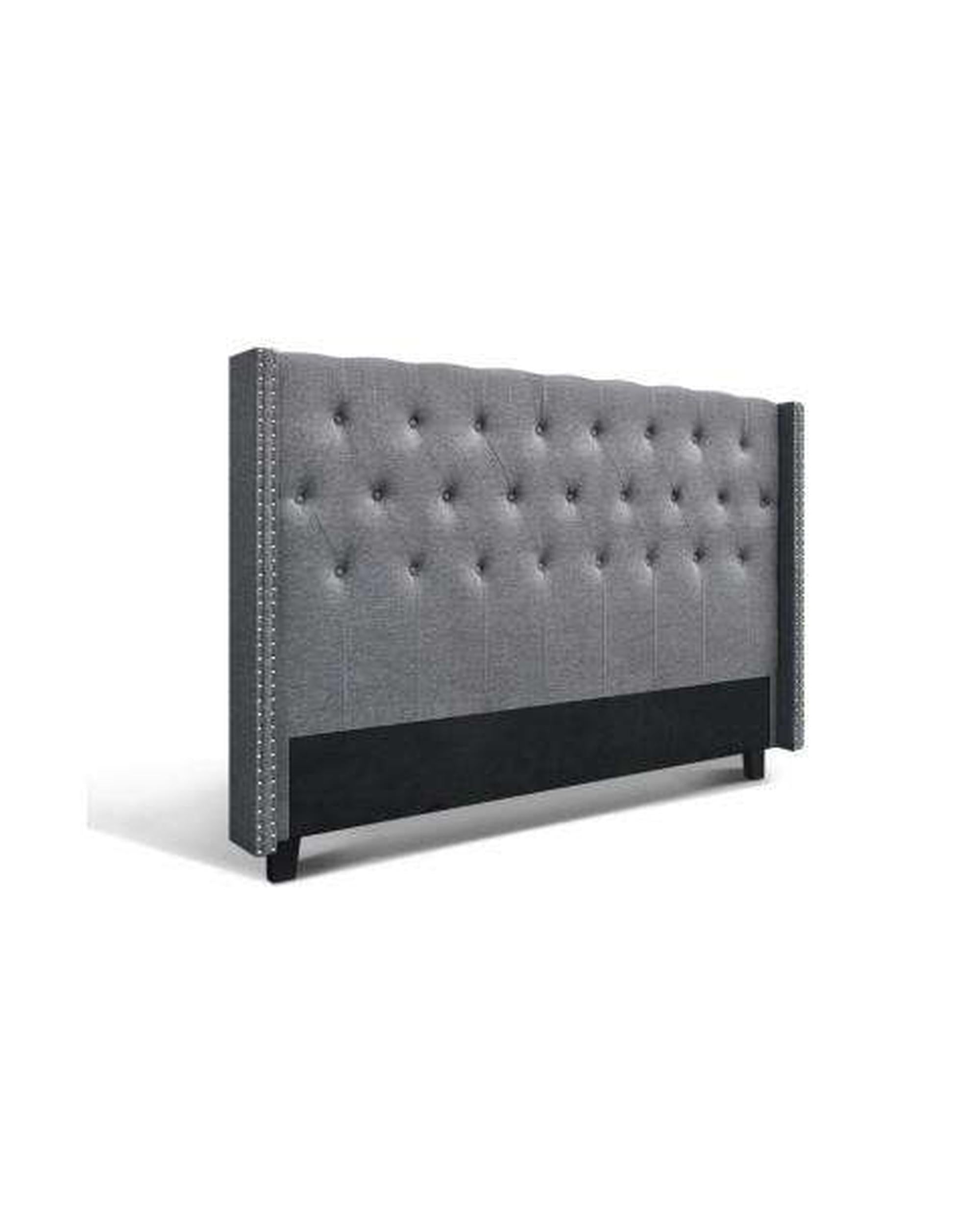 Bed Head Headboard Bedhead Fabric Frame Base Grey LUCA Artiss
