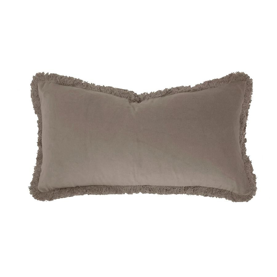 Bambury Velvet Cushion - Rectangle - Almond Bambury