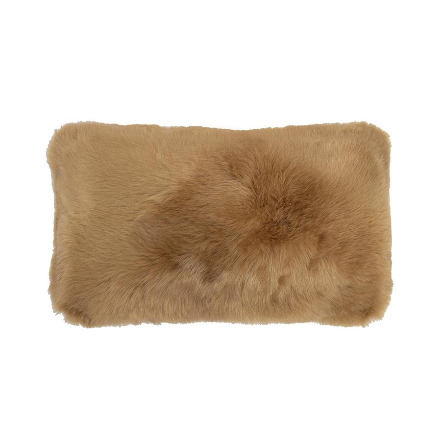Bambury Faux Fur Cushion - Rectangle - Butterscotch Bambury