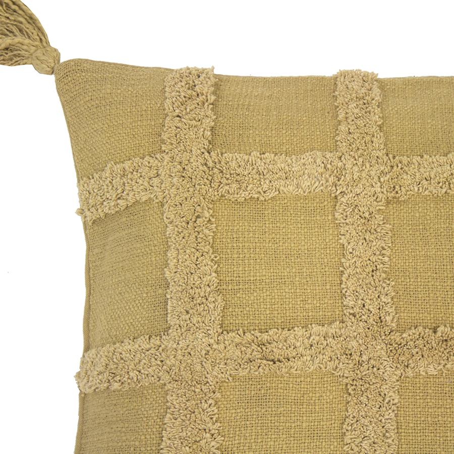 Bambury Percy Cushion - Rectangle - Flax Bambury