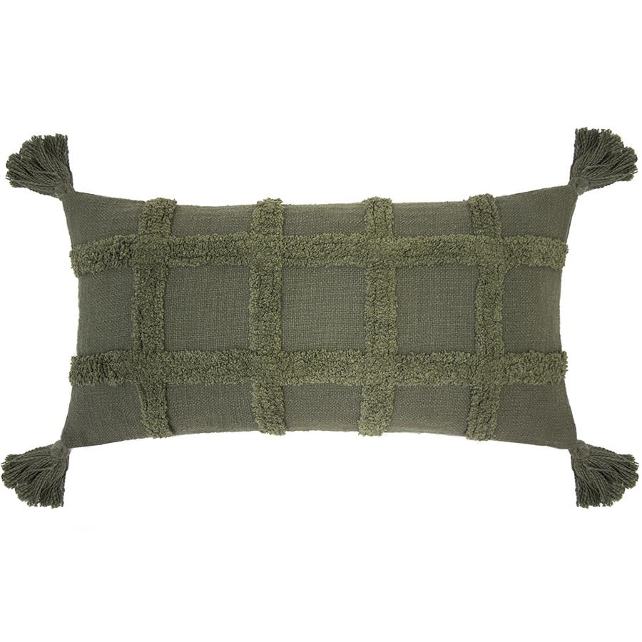 Bambury Percy Cushion - Rectangle - Moss Bambury