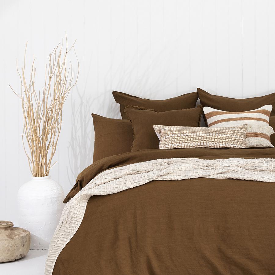 Bambury Linen Cushion - Square - Hazel Bambury