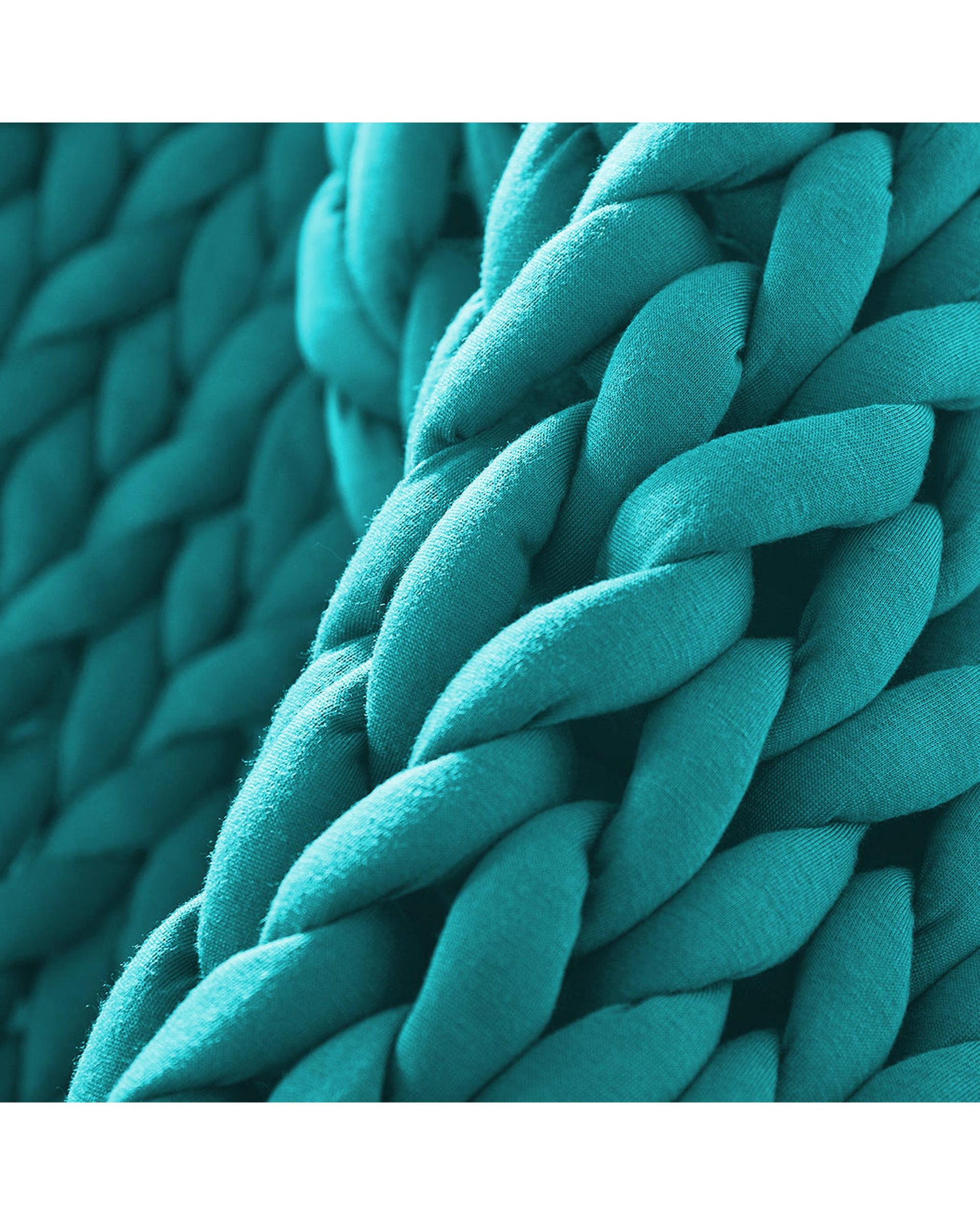 Knitted Weighted Blanket Chunky Bulky Knit Throw Blanket 3KG Blue Green Dreamz