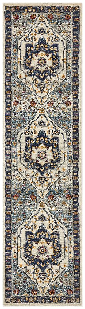 Babylon 201 Blue Runner Rug Rug Culture