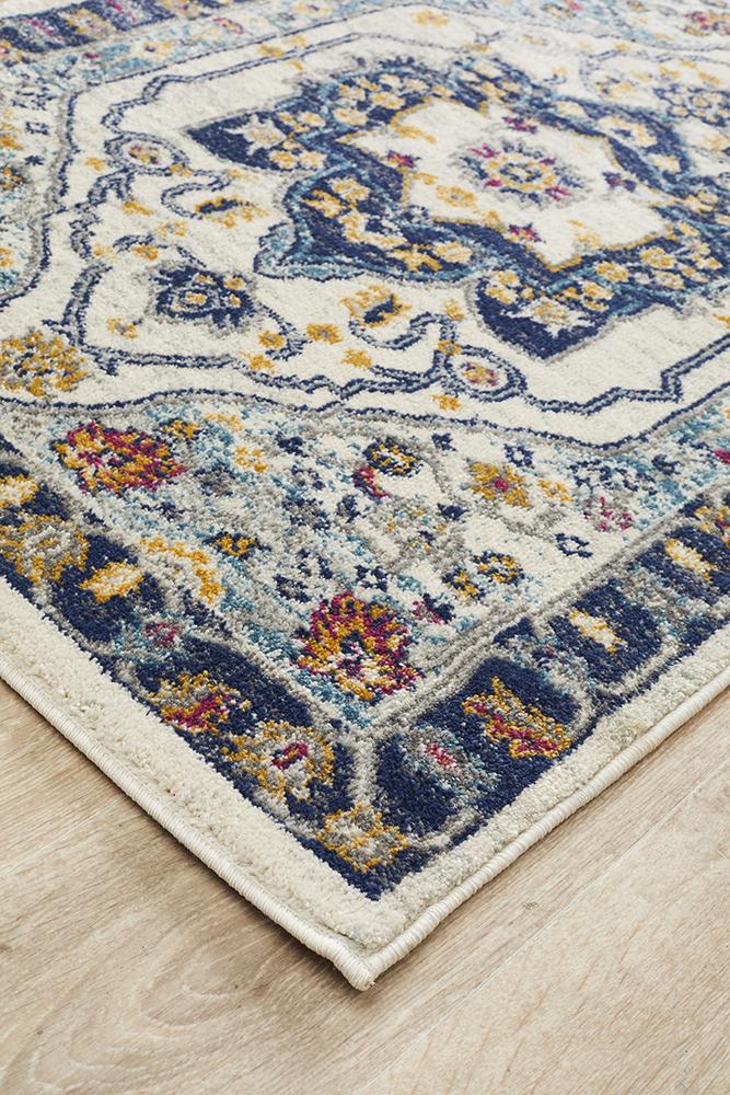 Babylon 201 Blue Runner Rug Rug Culture