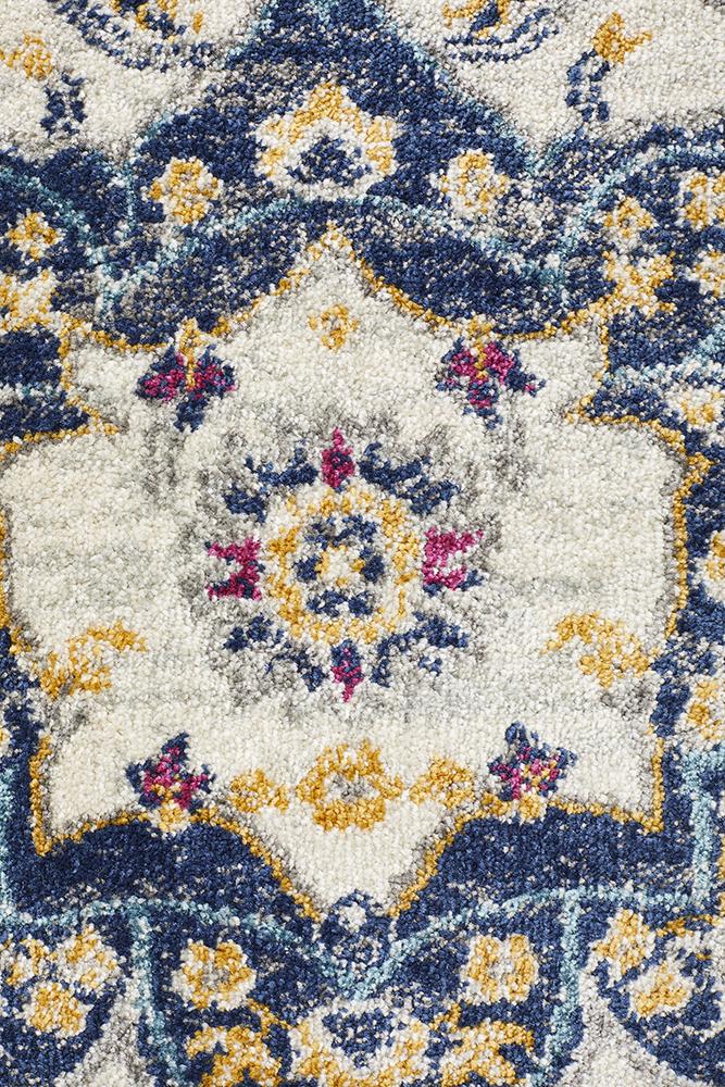 Babylon 201 Blue Runner Rug Rug Culture