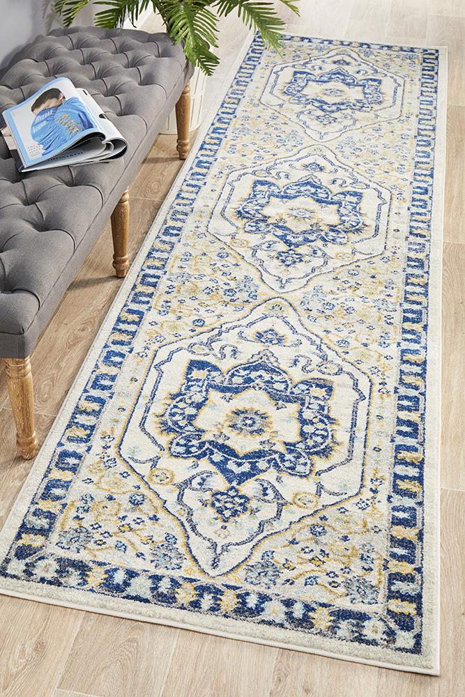 Babylon 201 Navy Runner Rug Rug Culture