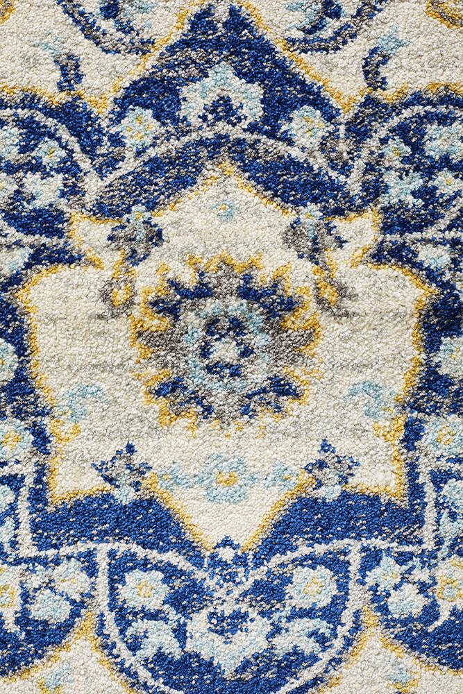 Babylon 201 Navy Runner Rug Rug Culture