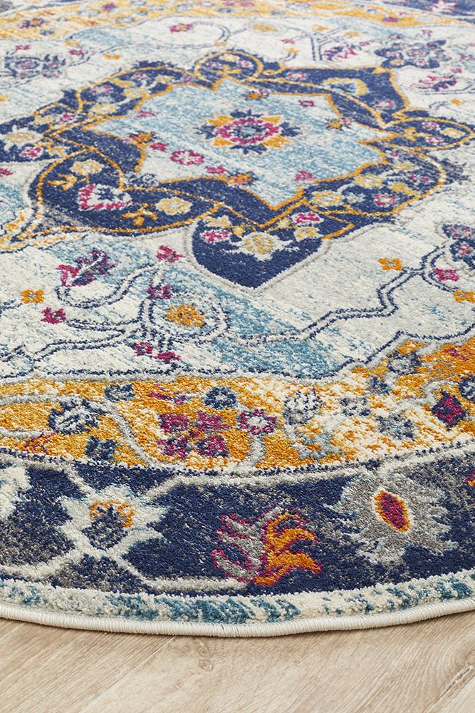 Babylon 201 Rust Round Rug Rug Culture