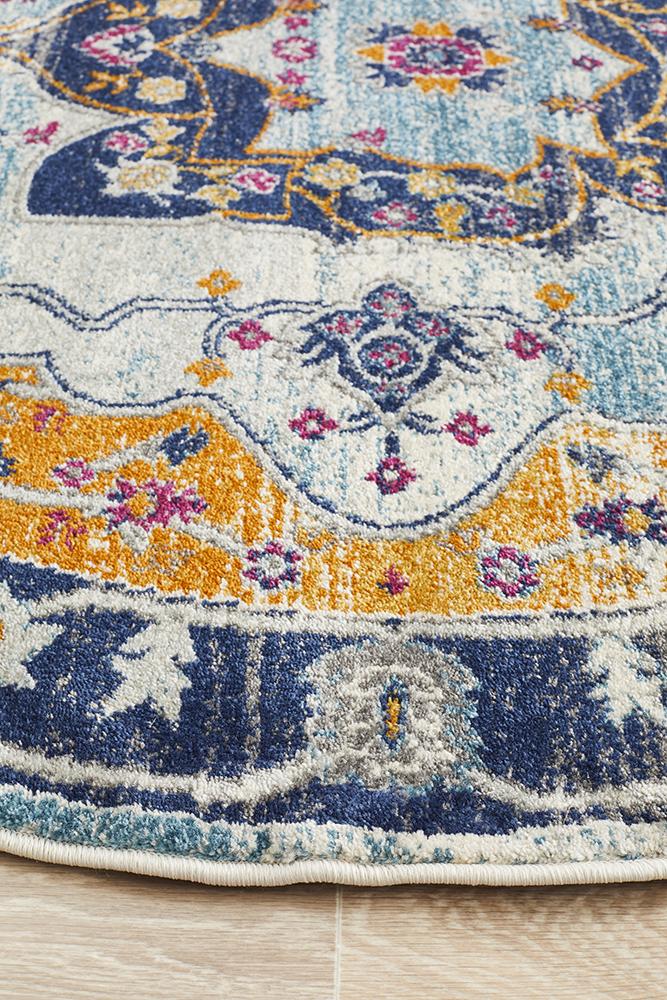 Babylon 201 Rust Round Rug Rug Culture