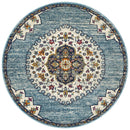 Babylon 202 Blue Round Rug Rug Culture