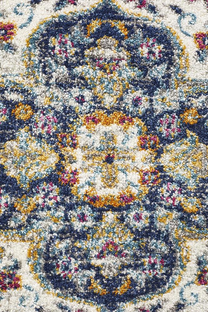 Babylon 202 Blue Runner Rug Rug Culture