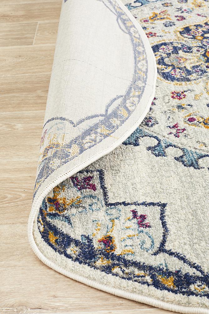 Babylon 202 White Round Rug Rug Culture