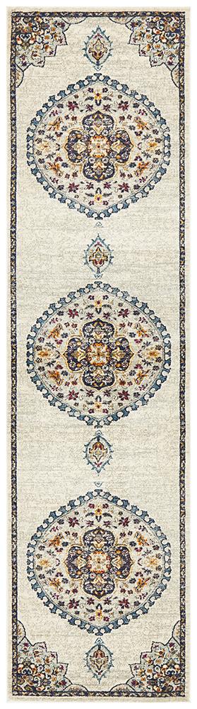 Babylon 202 White Runner Rug Rug Culture