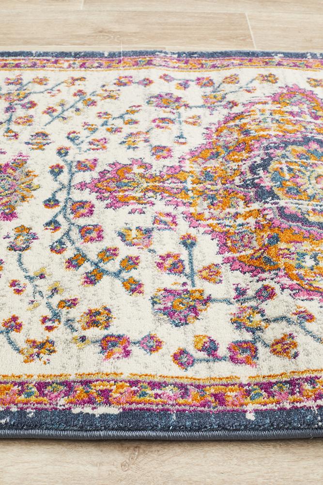 Babylon 205 White  Runner Rug Rug Culture