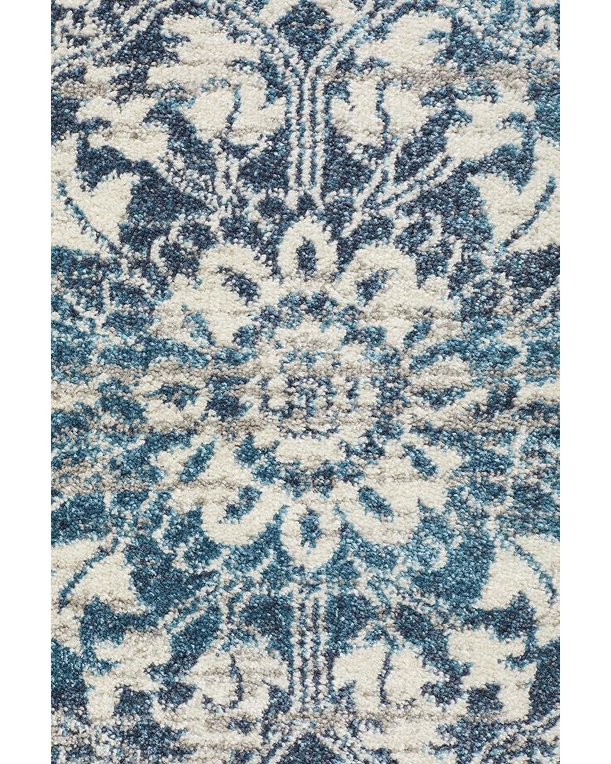 Babylon 207 Blue  Round Rug Rug Culture