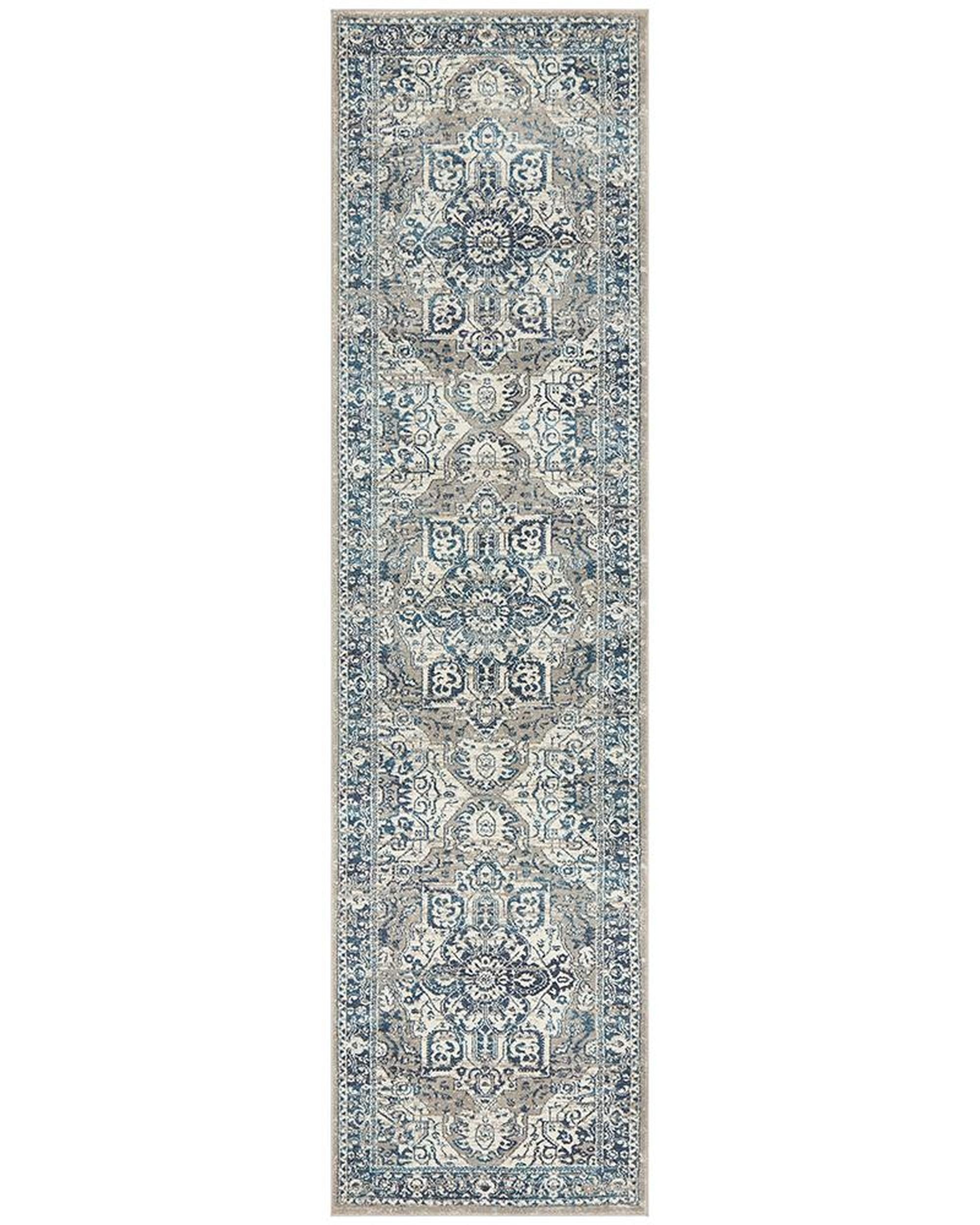 Babylon 207 Blue  Runner Rug Rug Culture