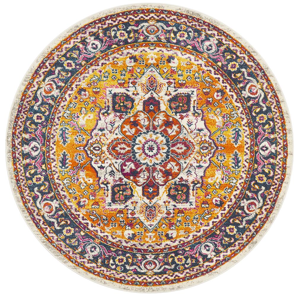 Babylon 207 Multi  Round Rug Rug Culture