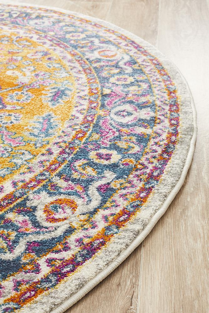 Babylon 207 Multi  Round Rug Rug Culture