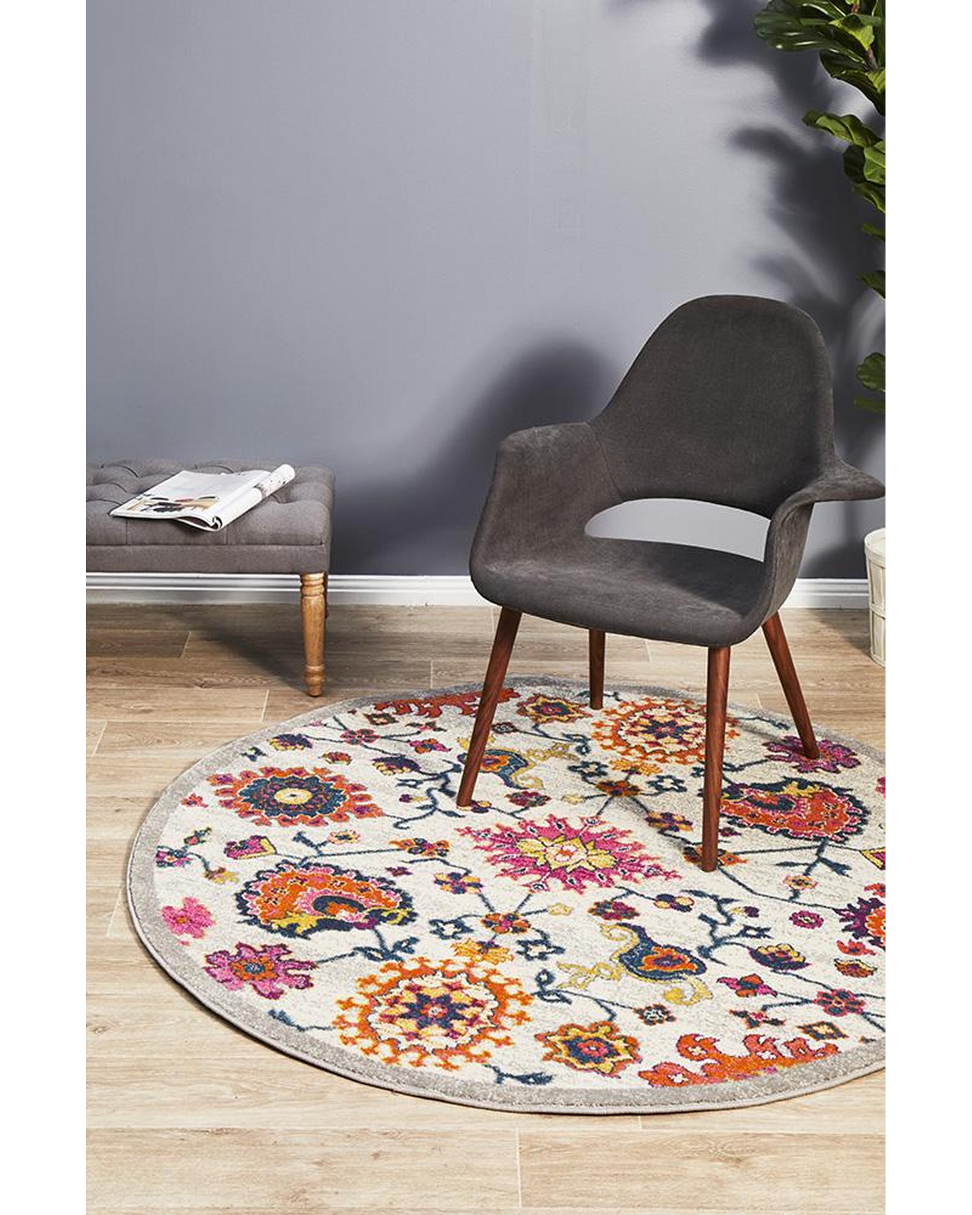 Babylon 208 Multi  Round Rug Rug Culture