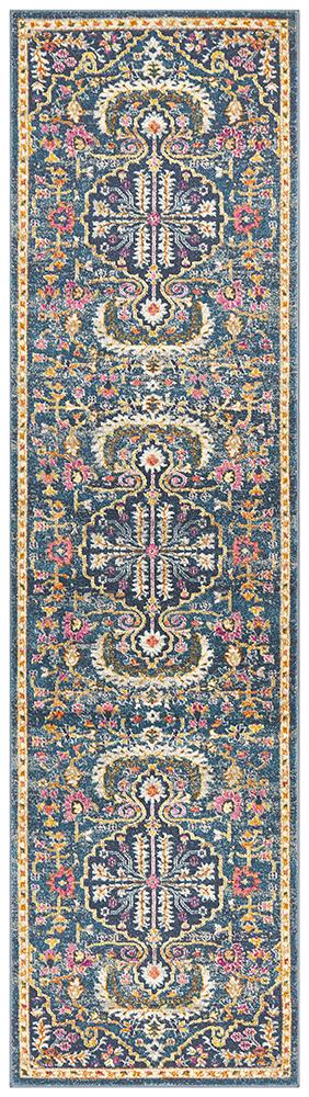 Babylon 209 Navy  Runner Rug Rug Culture