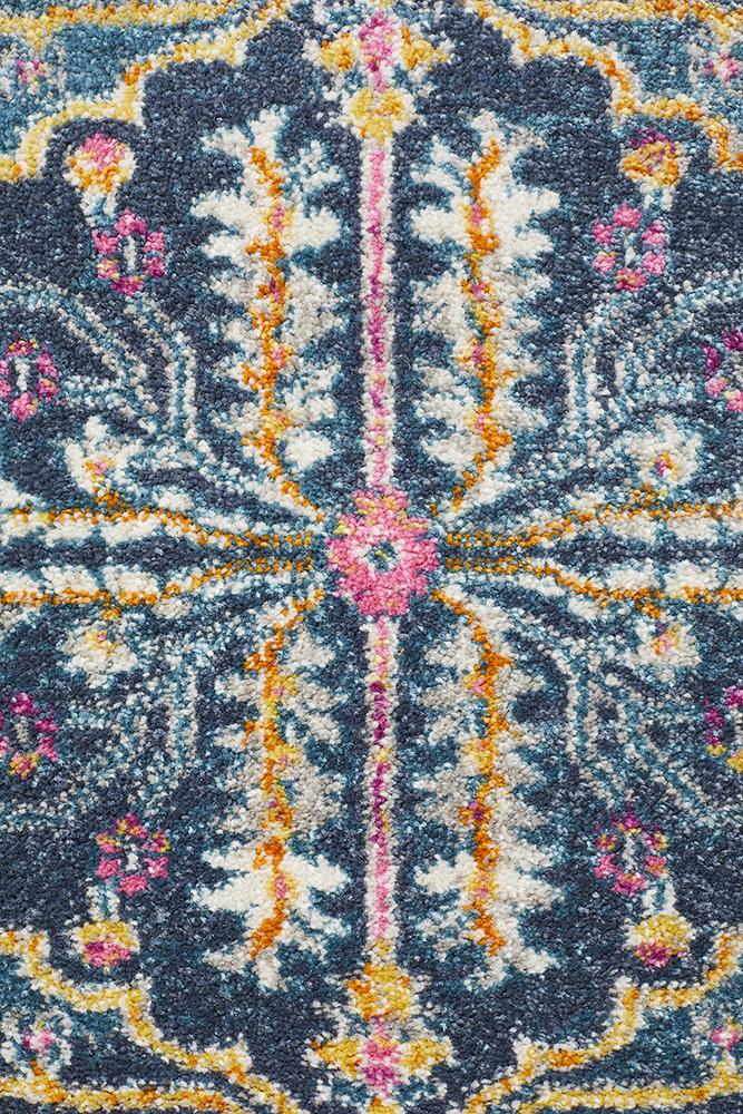 Babylon 209 Navy  Runner Rug Rug Culture