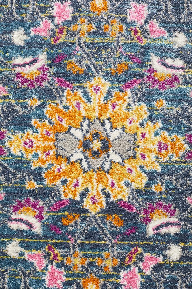 Babylon 210 Blue  Runner Rug Rug Culture