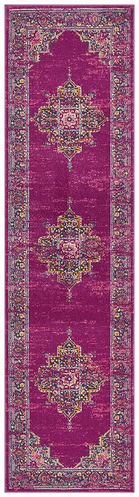 Babylon 211 Fuchsia  Runner Rug Rug Culture