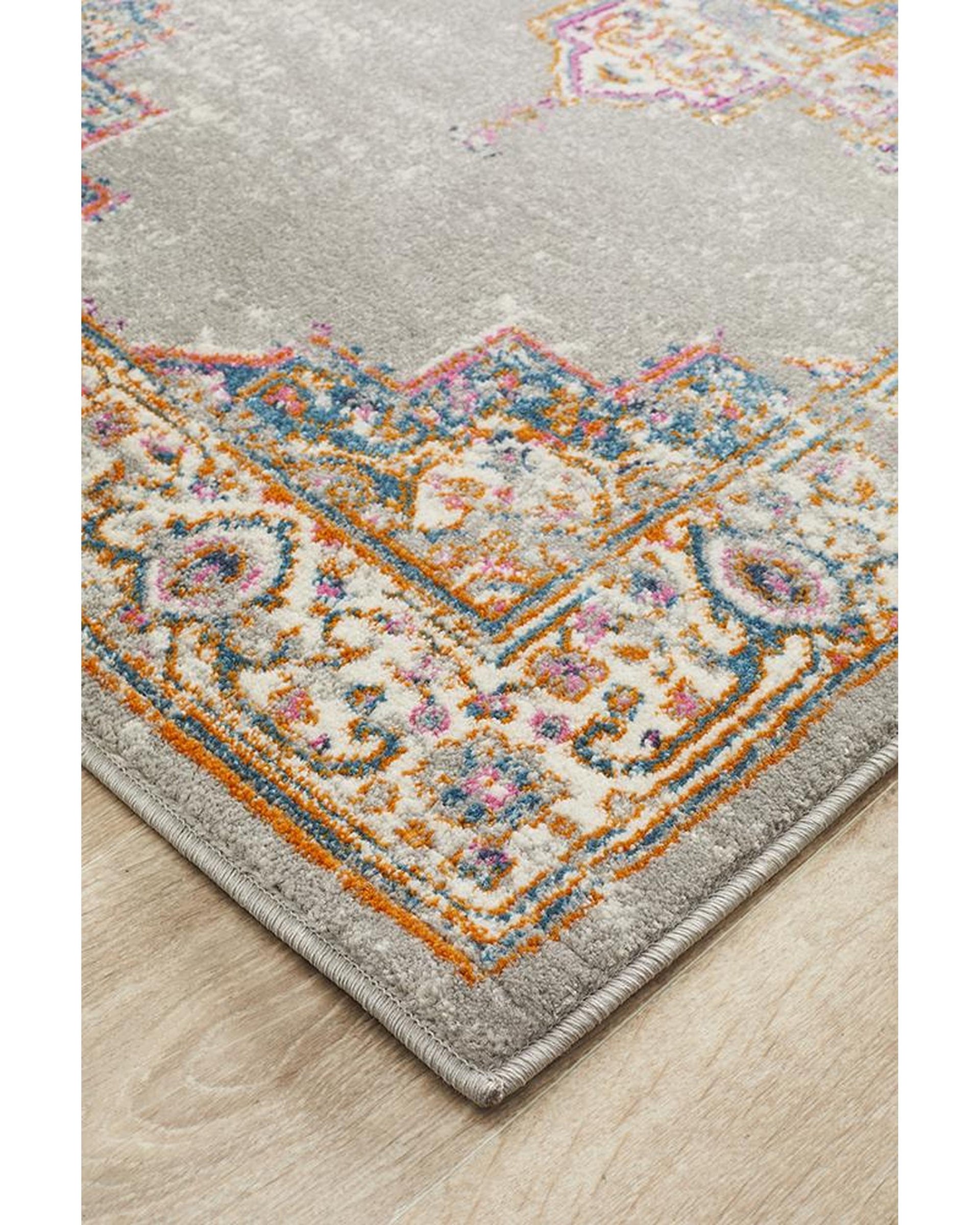 Babylon 211 Grey  Runner Rug Rug Culture