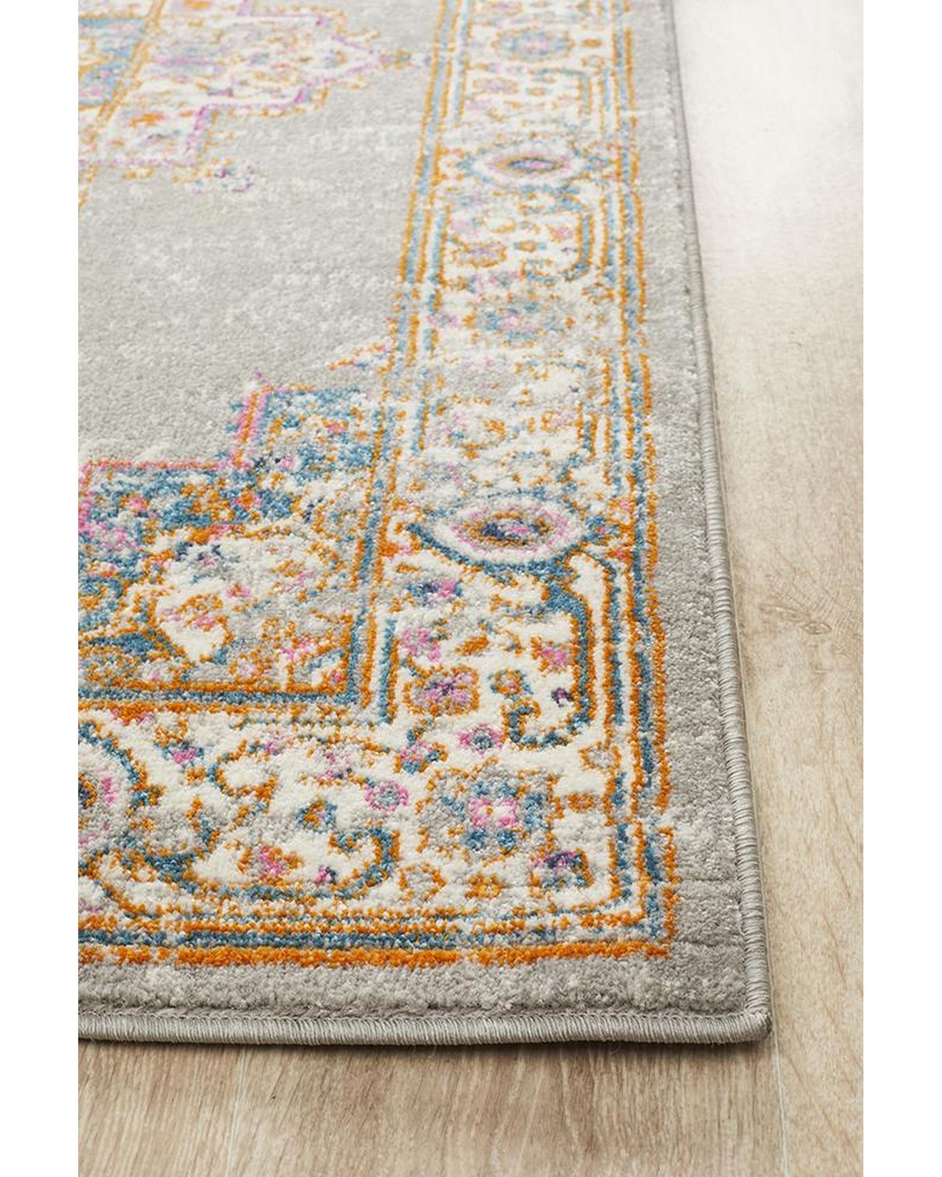 Babylon 211 Grey  Runner Rug Rug Culture