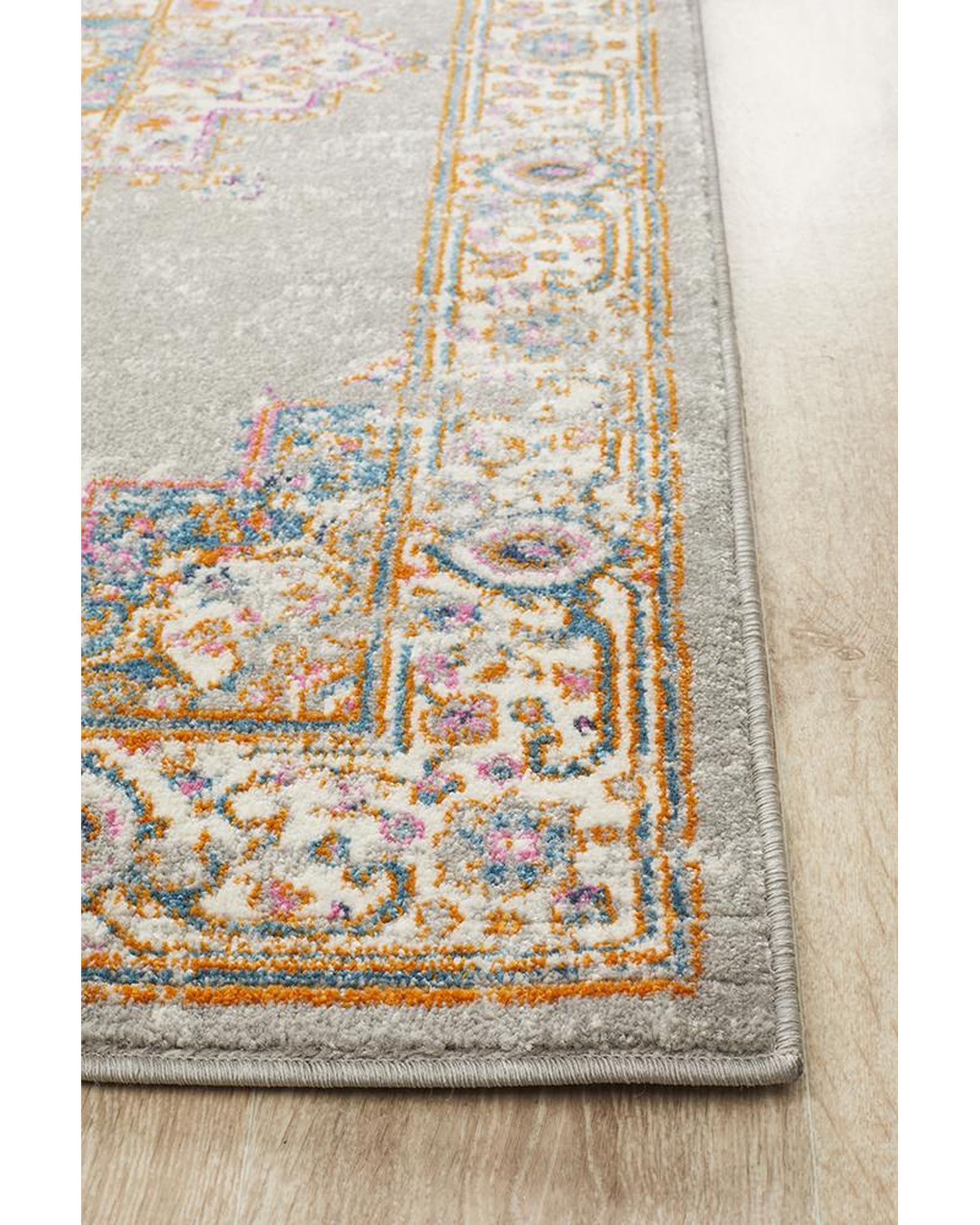 Babylon 211 Grey  Runner Rug Rug Culture