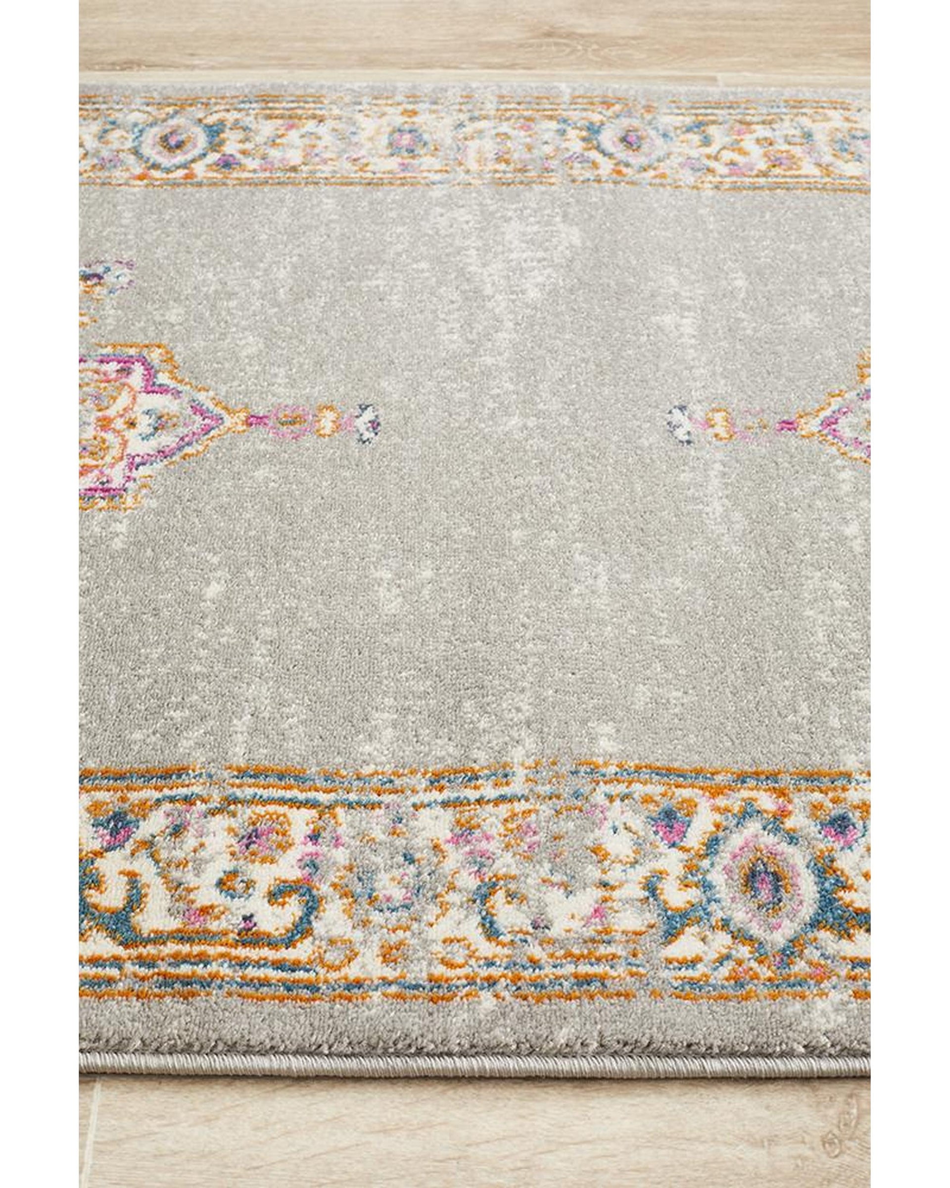 Babylon 211 Grey  Runner Rug Rug Culture