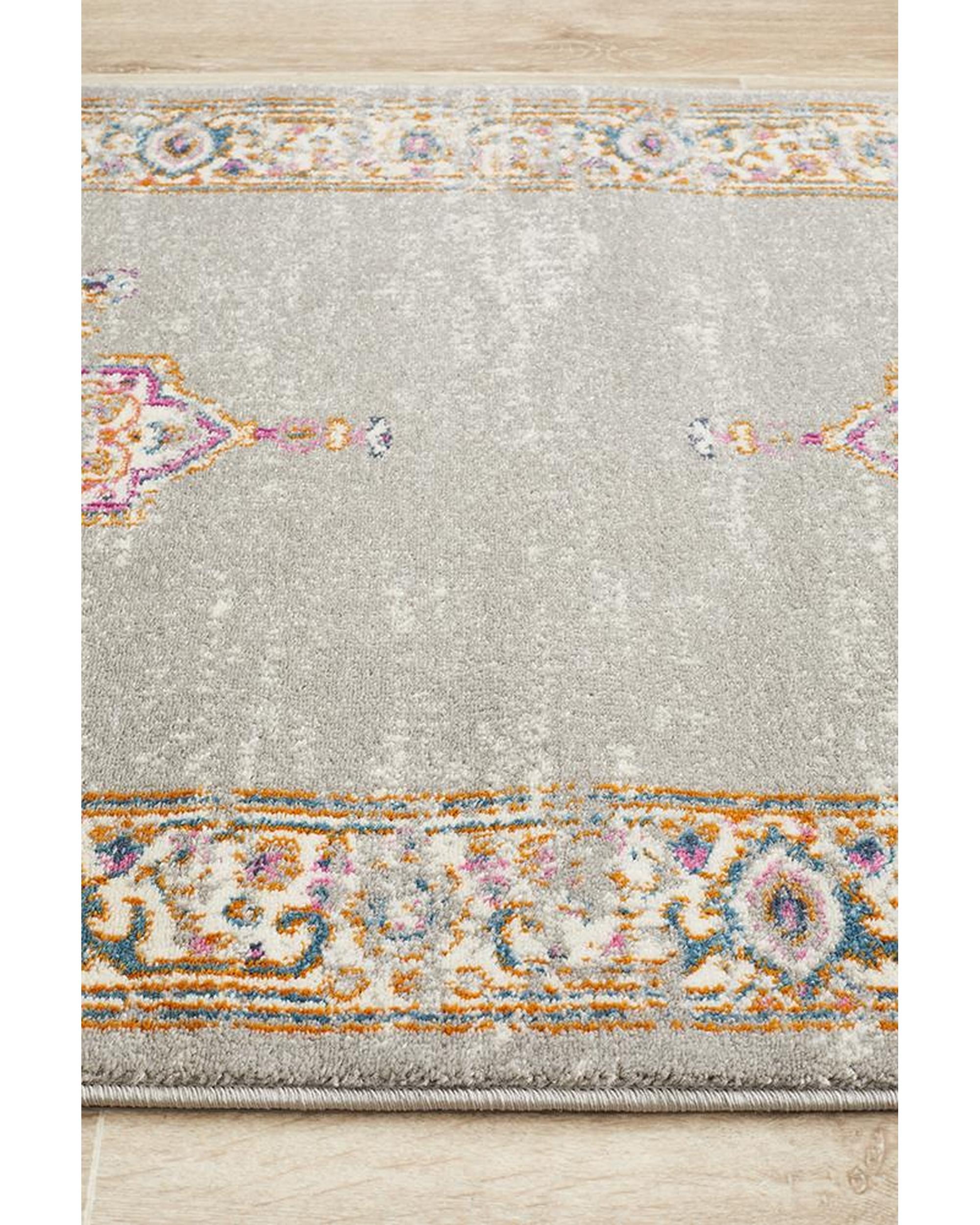 Babylon 211 Grey  Runner Rug Rug Culture