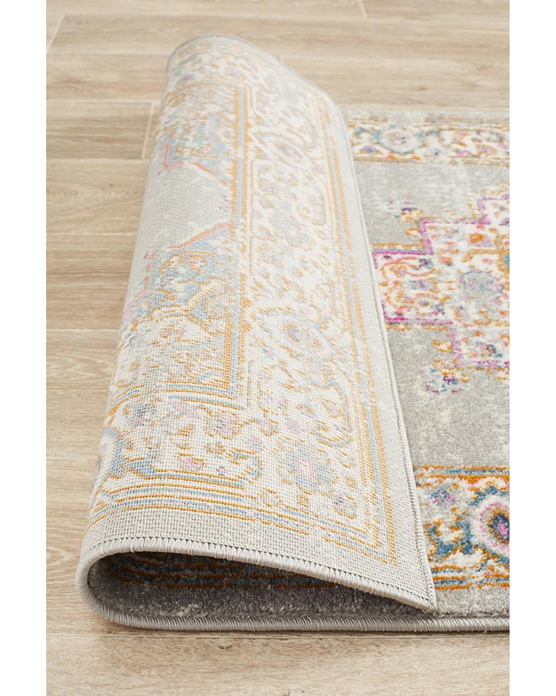 Babylon 211 Grey  Runner Rug Rug Culture